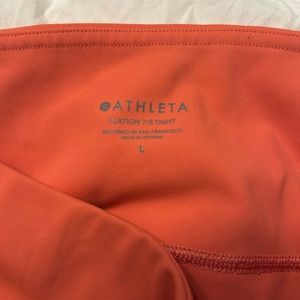 VGUC Athleta Elation tights in coral, size L